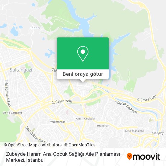 Zübeyde Hanım Ana-Çocuk Sağlığı Aile Planlaması Merkezi harita