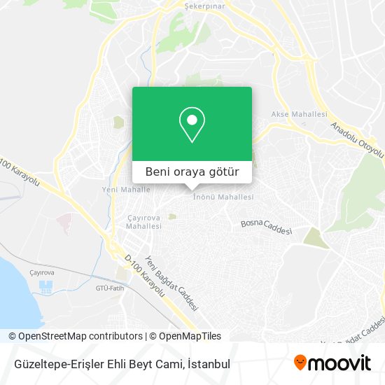 Güzeltepe-Erişler Ehli Beyt Cami harita