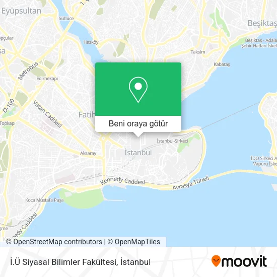 İ.Ü Siyasal Bilimler Fakültesi harita