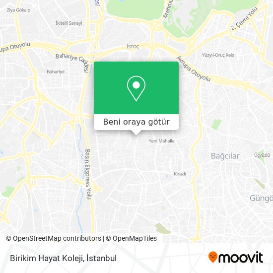 Birikim Hayat Koleji harita