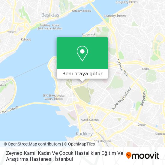 Zeynep Kamil Kadın Ve Çocuk Hastalıkları Eğitim Ve Araştırma Hastanesi harita