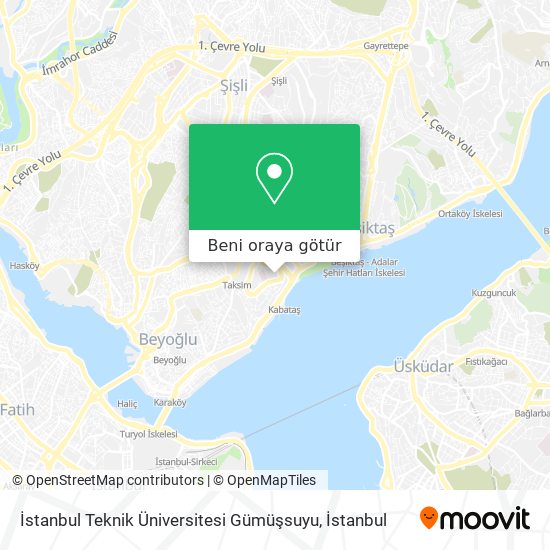 İstanbul Teknik Üniversitesi Gümüşsuyu harita