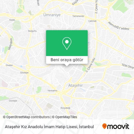 Ataşehir Kız Anadolu İmam Hatip Lisesi harita
