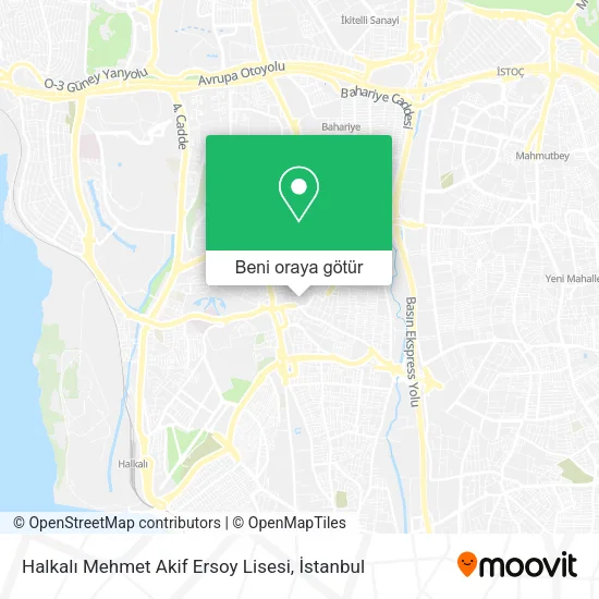 Halkalı Mehmet Akif Ersoy Lisesi harita