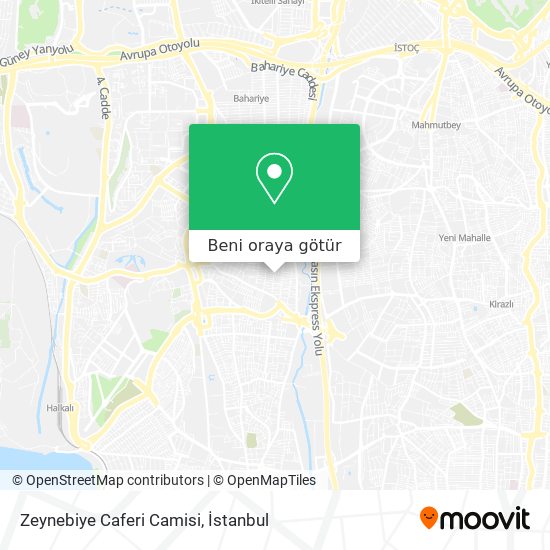 Zeynebiye Caferi Camisi harita