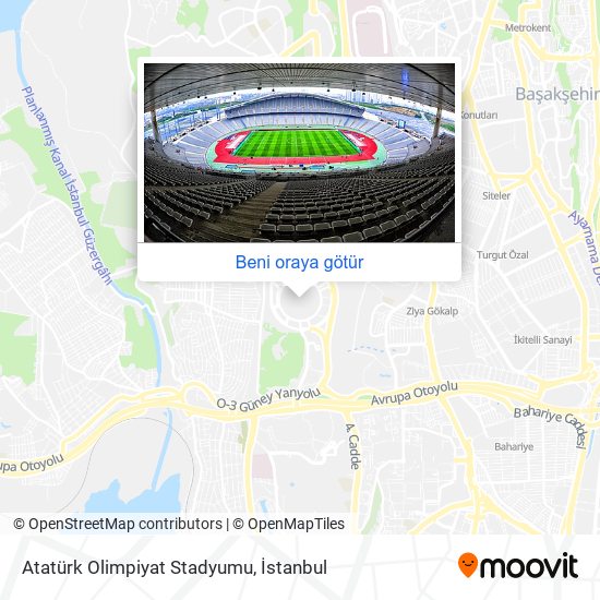 Atatürk Olimpiyat Stadyumu harita