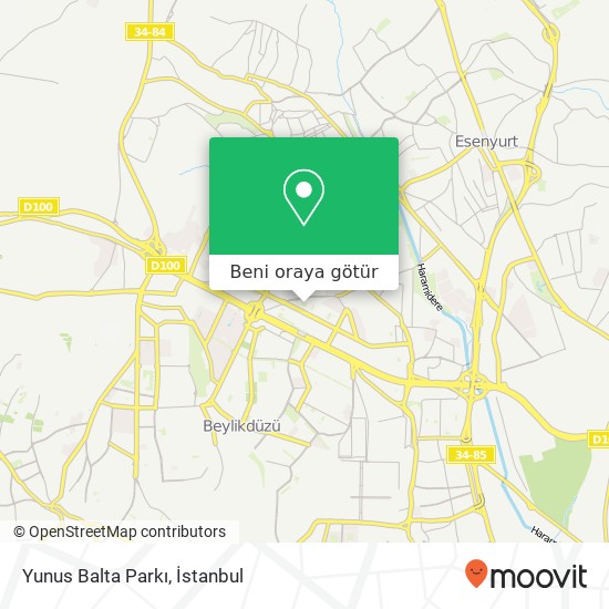 Yunus Balta Parkı harita