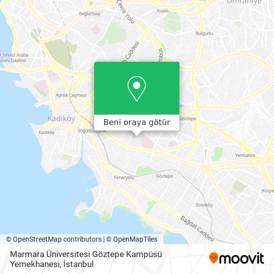 Marmara Üniversitesi Göztepe Kampüsü Yemekhanesi harita