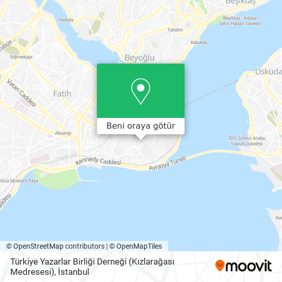 Türkiye Yazarlar Birliği Derneği (Kızlarağası Medresesi) harita