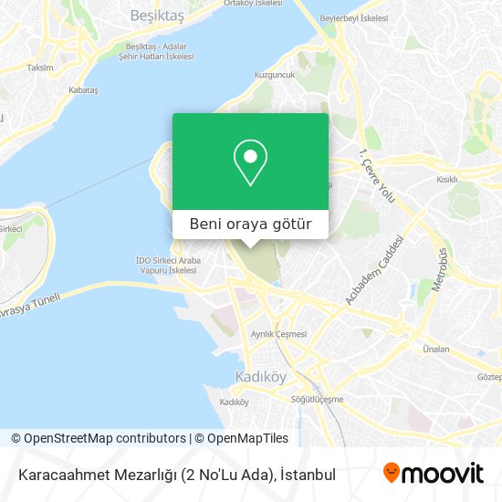 Karacaahmet Mezarlığı (2 No'Lu Ada) harita