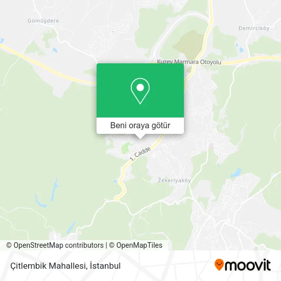 Çitlembik Mahallesi harita