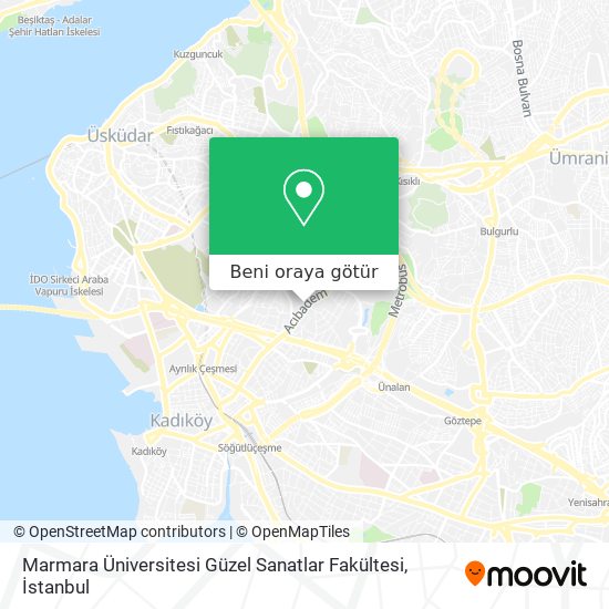 Marmara Üniversitesi Güzel Sanatlar Fakültesi harita
