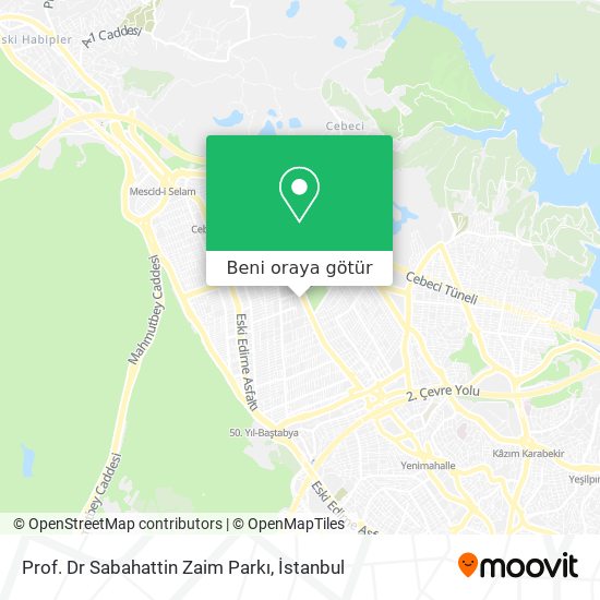 Prof. Dr Sabahattin Zaim Parkı harita