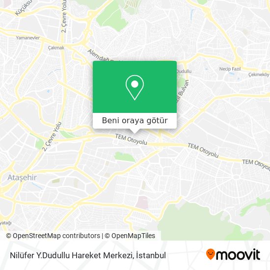 Nilüfer Y.Dudullu Hareket Merkezi harita