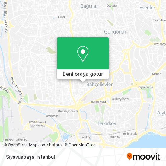 Siyavuşpaşa harita