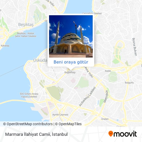 Marmara İlahiyat Camii harita