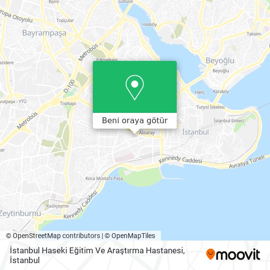 İstanbul Haseki Eğitim Ve Araştırma Hastanesi harita