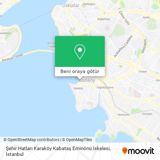 Şehir Hatları Karaköy Kabataş Eminönü İskelesi harita