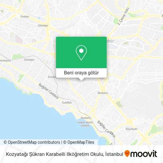 Kozyatağı Şükran Karabelli Ilköğretim Okulu harita