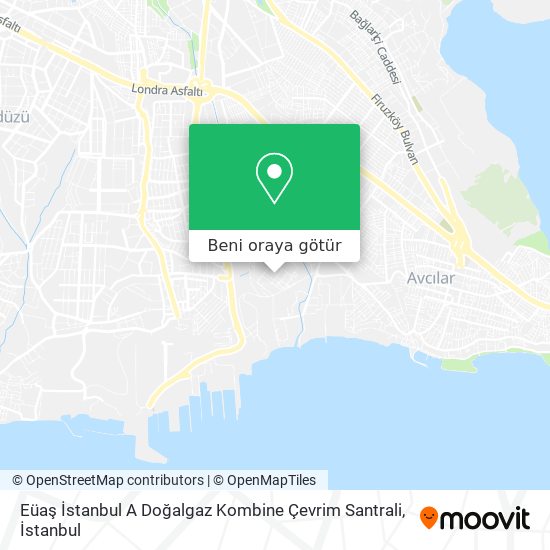 Eüaş İstanbul A Doğalgaz Kombine Çevrim Santrali harita