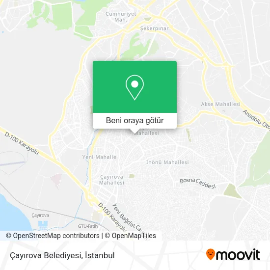 Çayırova Belediyesi harita