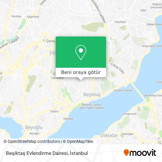 Beşiktaş Evlendirme Dairesi harita