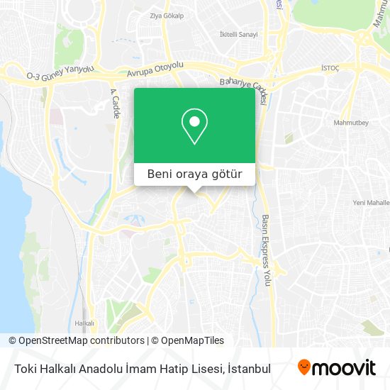 Toki Halkalı Anadolu İmam Hatip Lisesi harita