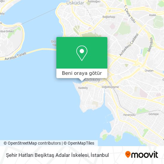 Şehir Hatları Beşiktaş Adalar İskelesi harita
