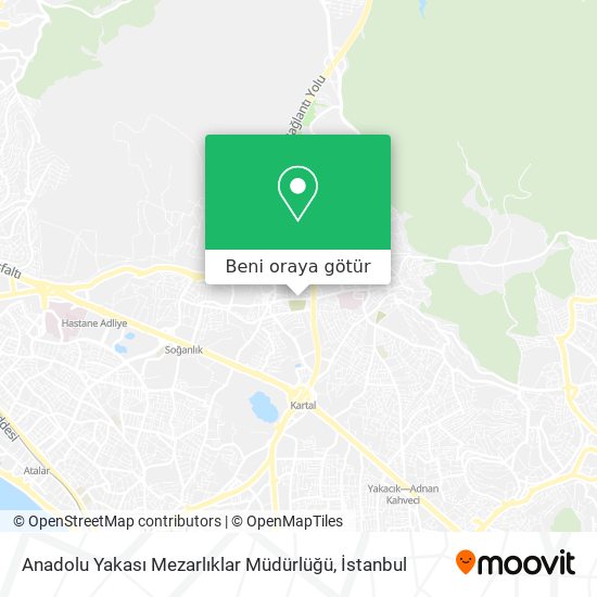 Anadolu Yakası Mezarlıklar Müdürlüğü harita