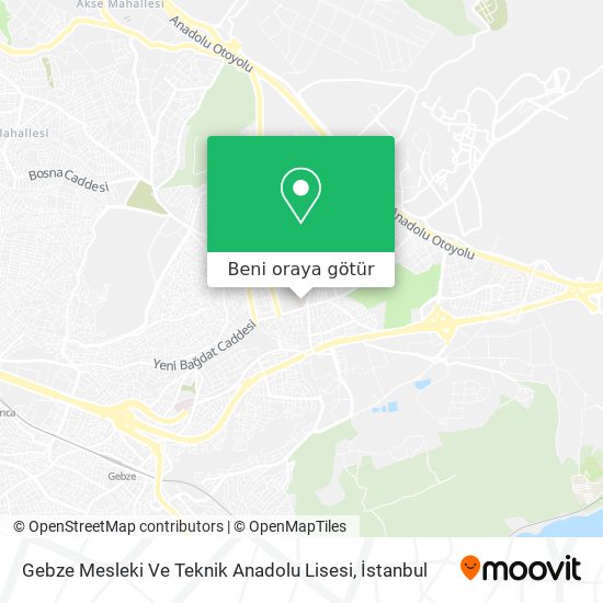 Gebze Mesleki Ve Teknik Anadolu Lisesi harita