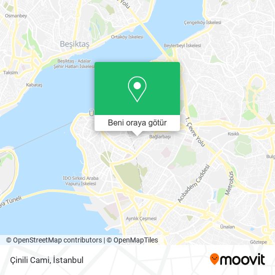 Çinili Cami harita