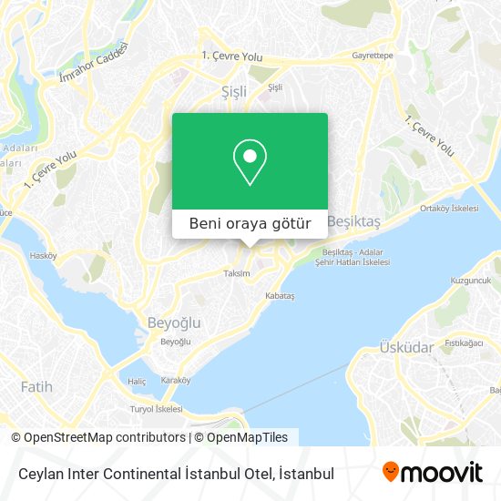 Ceylan Inter Continental İstanbul Otel harita