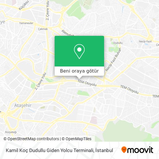 Kamil Koç Dudullu Giden Yolcu Terminali harita