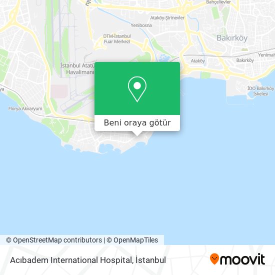 Acıbadem International Hospital harita
