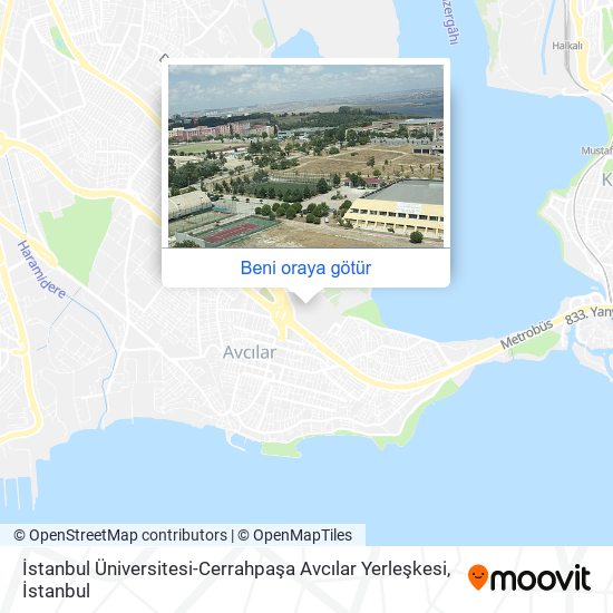 İstanbul Üniversitesi-Cerrahpaşa Avcılar Yerleşkesi harita