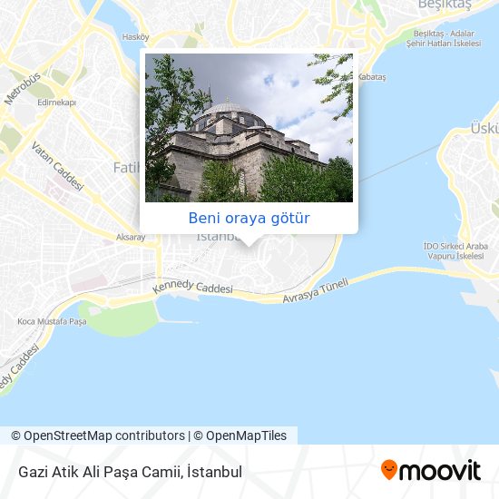 Gazi Atik Ali Paşa Camii harita