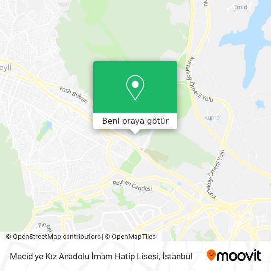 Mecidiye Kız Anadolu İmam Hatip Lisesi harita