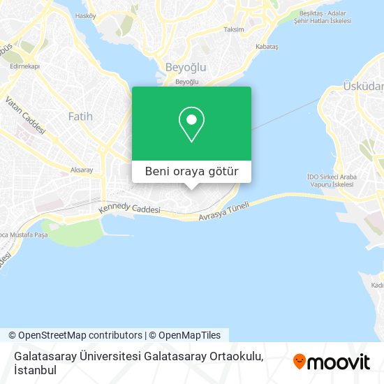 Galatasaray Üniversitesi Galatasaray Ortaokulu harita