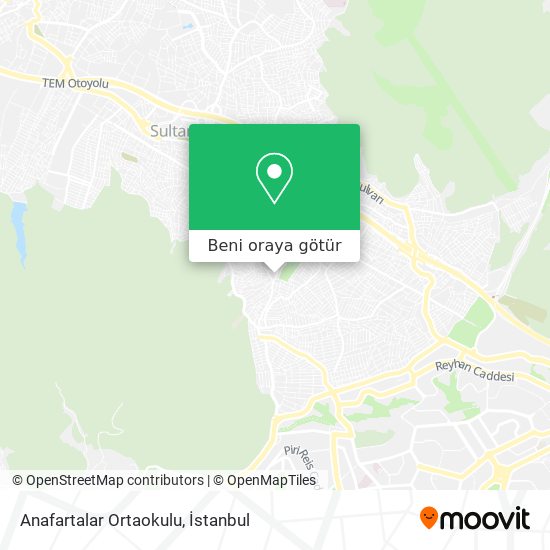 Anafartalar Ortaokulu harita
