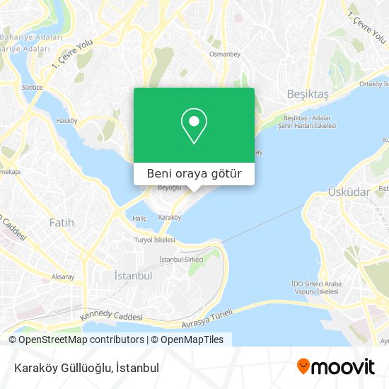 Karaköy Güllüoğlu harita