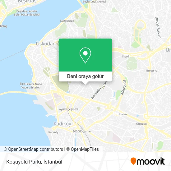 Koşuyolu Parkı harita