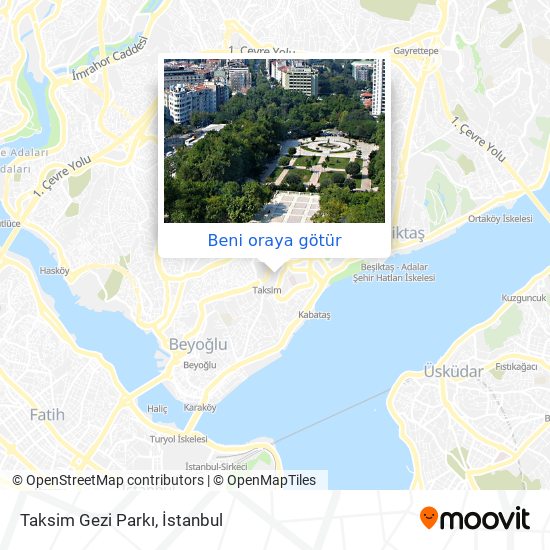 Taksim Gezi Parkı harita