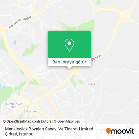 Mankiewicz Boyaları Sanayi Ve Ticaret Limited Şirketi harita