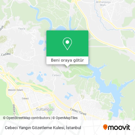 Cebeci Yangın Gözetleme Kulesi harita