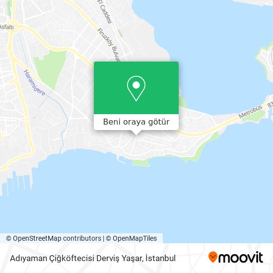 Adıyaman Çiğköftecisi Derviş Yaşar harita