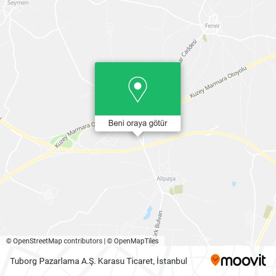 Tuborg Pazarlama A.Ş. Karasu Ticaret harita