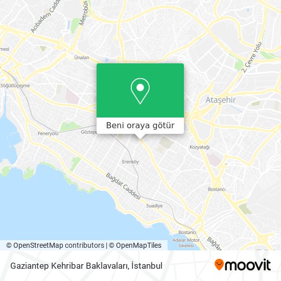 Gaziantep Kehribar Baklavaları harita