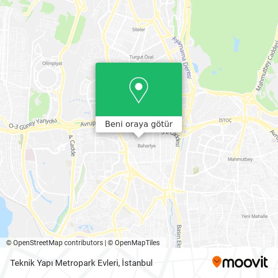 Teknik Yapı Metropark Evleri harita