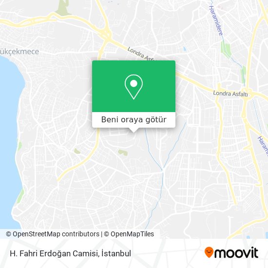 H. Fahri Erdoğan Camisi harita