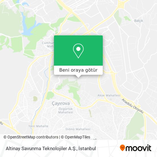 Altinay Savunma Teknolojiler A.Ş. harita